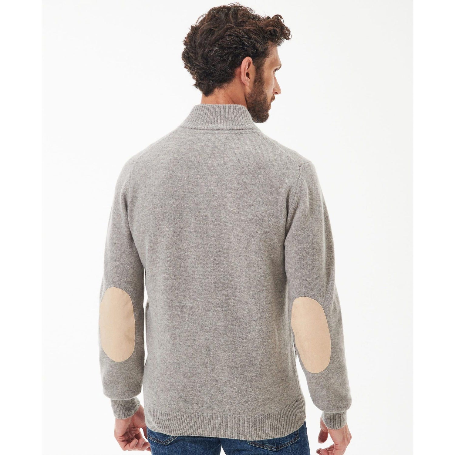 Barbour Ess Patch Zip Through Knitted Jumper Herre
