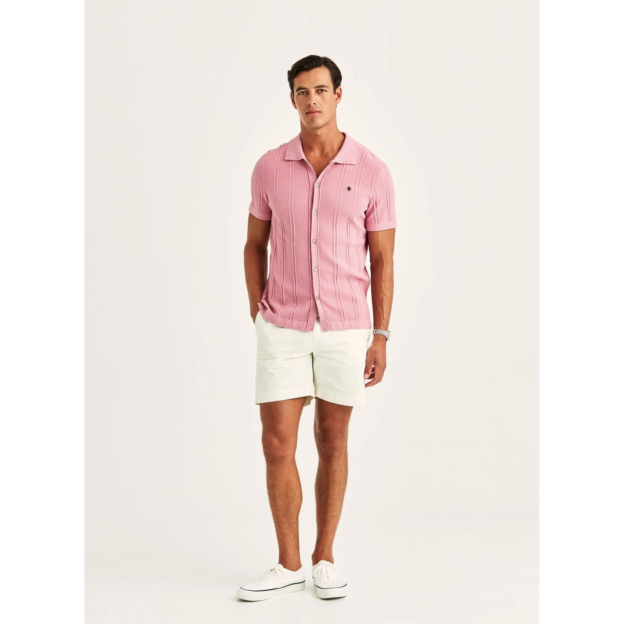 Clayton Knitted SS Shirt Herre