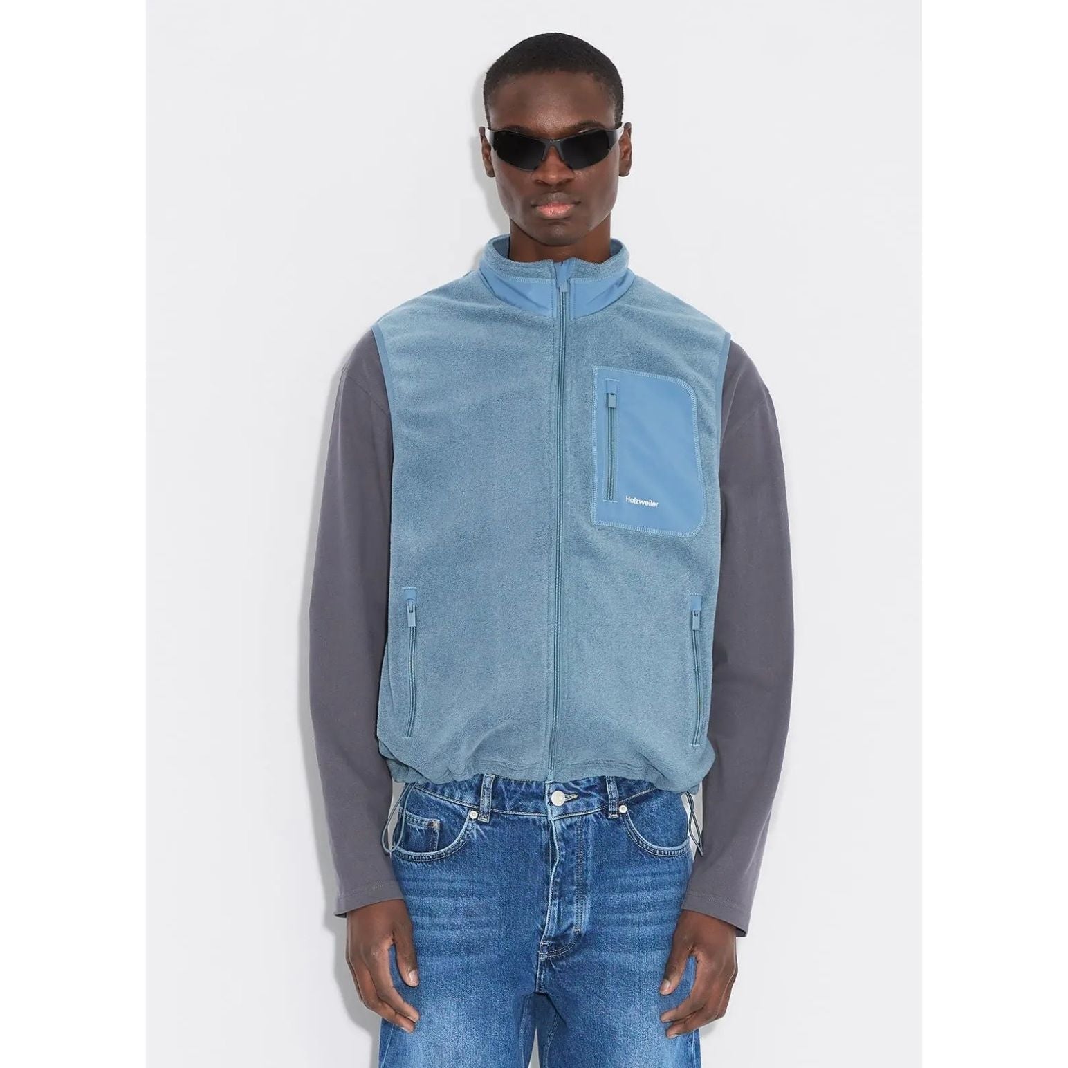 Regular Fleece Vest Herre