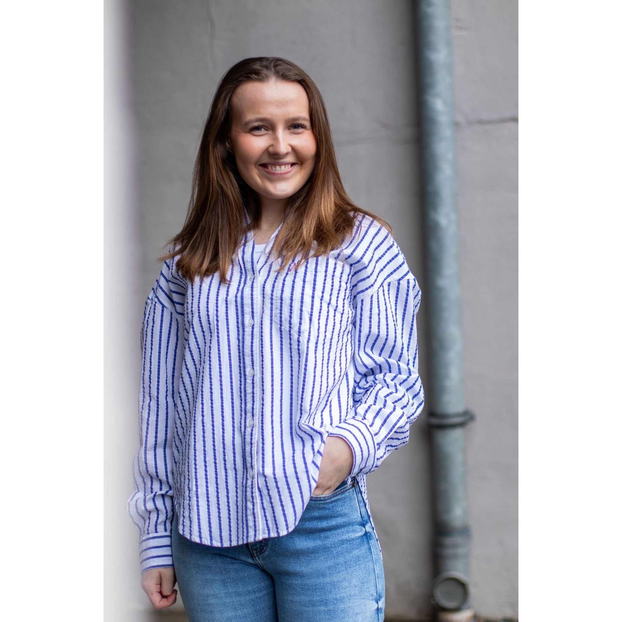 Venice Seersucker Butcher Stripe