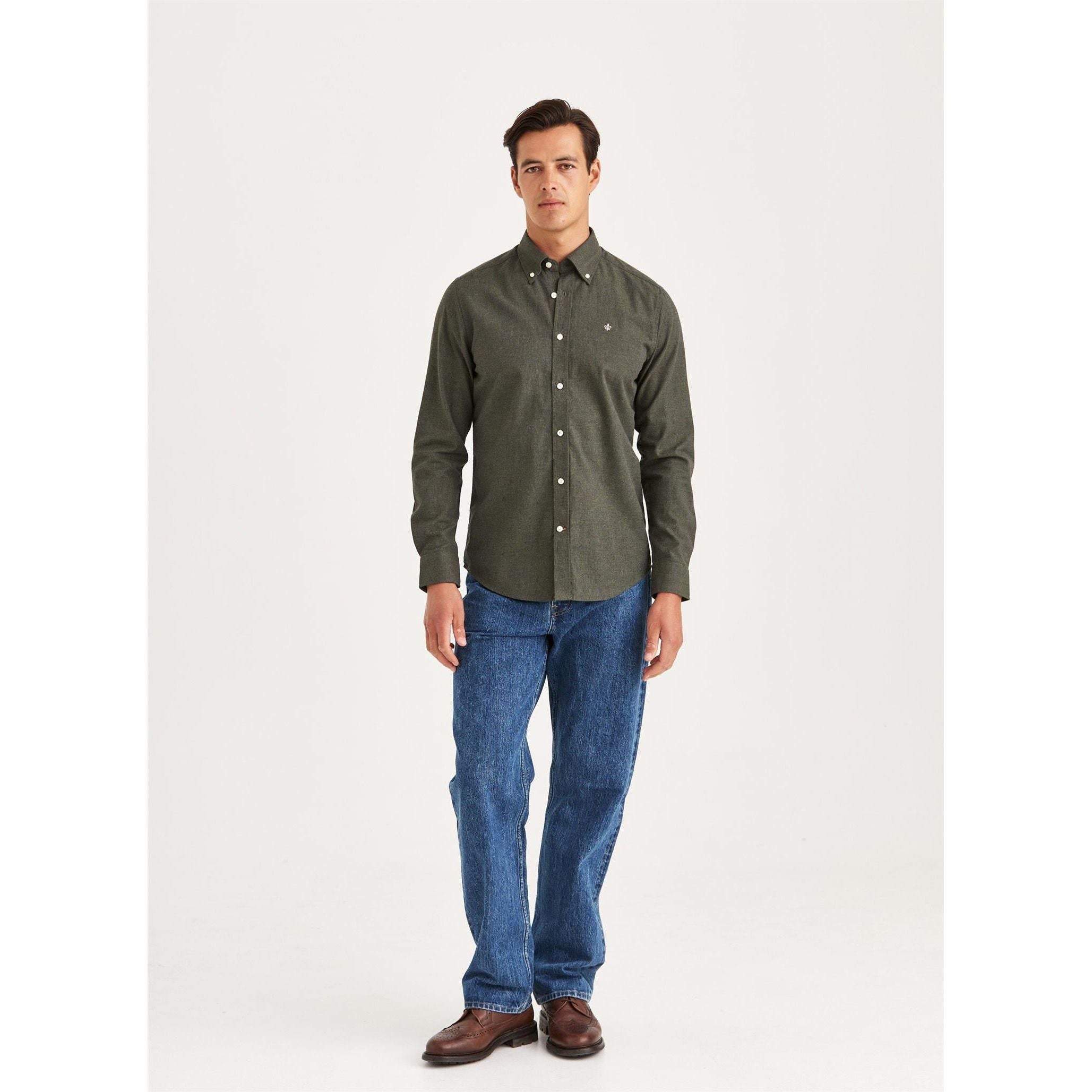 Watts Flannel Shirt - Slim fit Herre