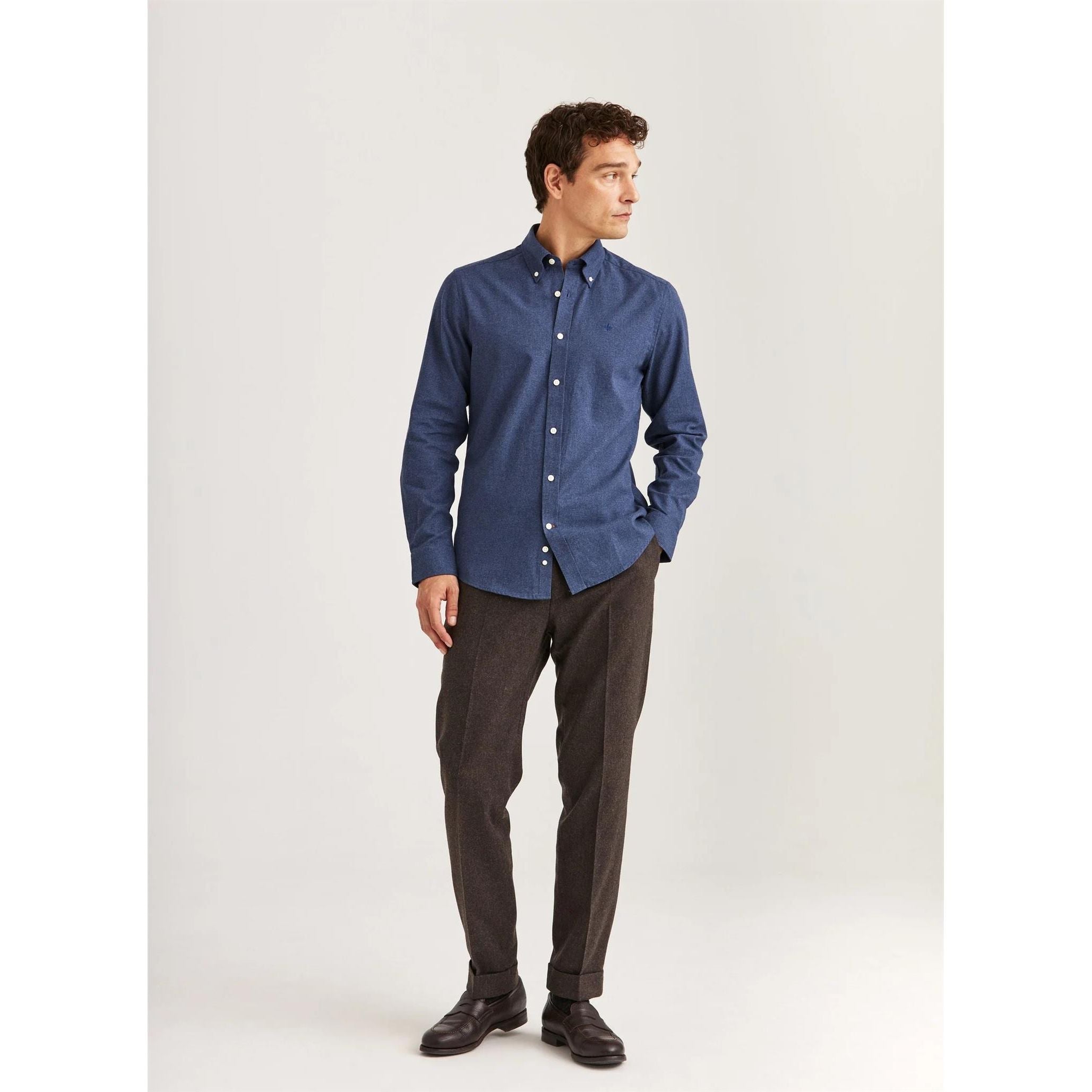 Watts Flannel Shirt - Slim fit Herre