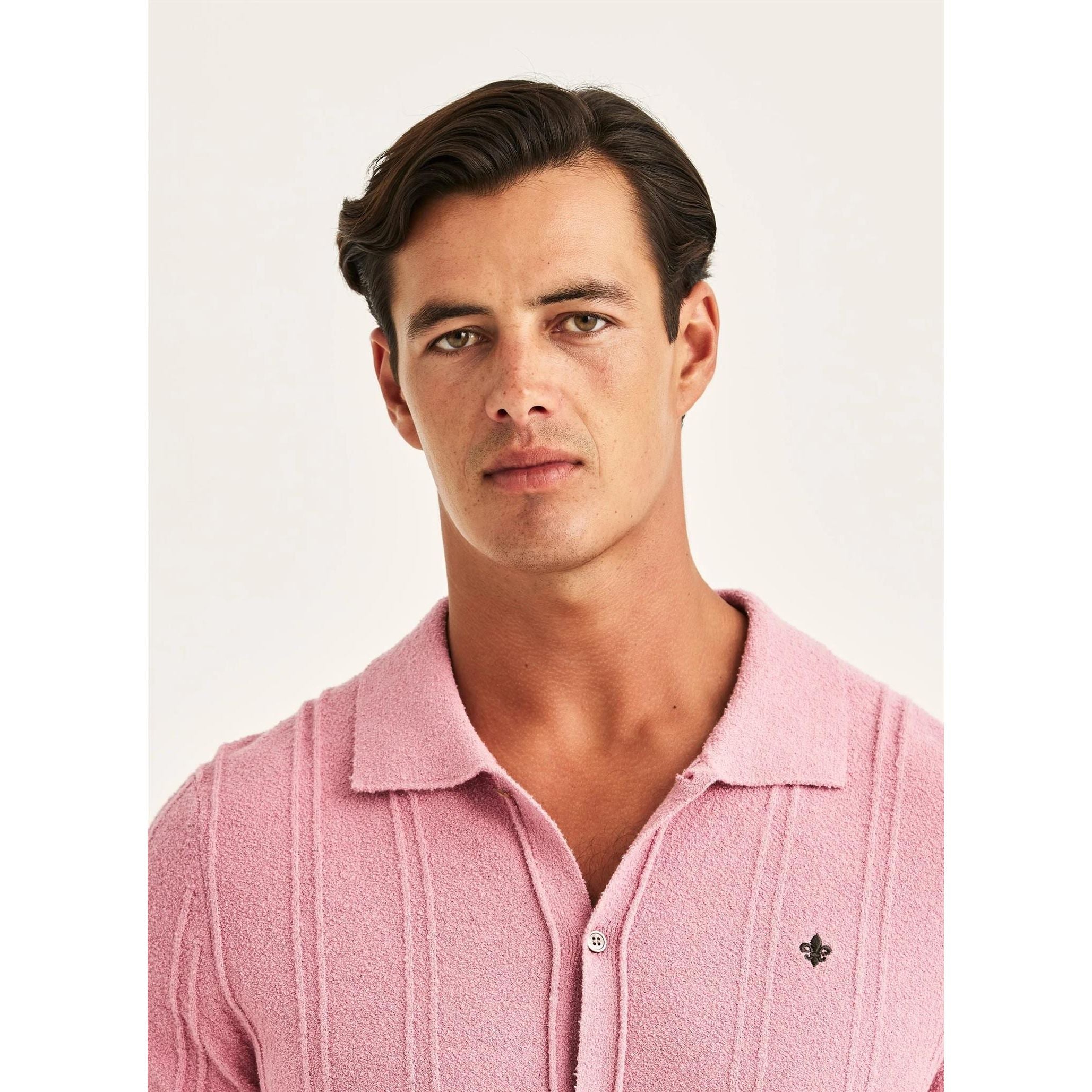 Clayton Knitted SS Shirt Herre