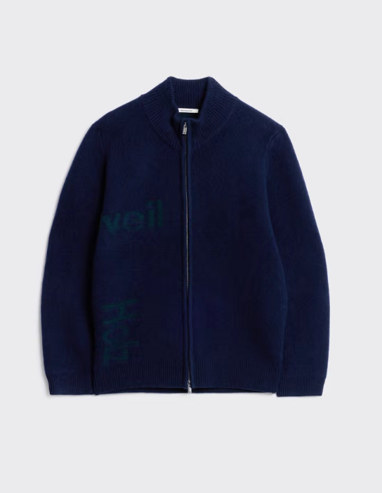 Haza Logo Zip Cardigan Herre