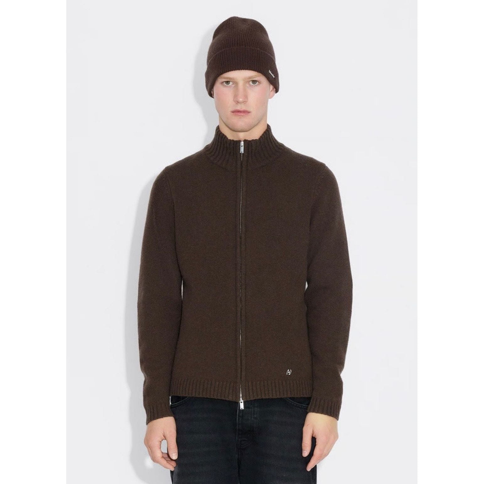 M. Wool Zip Cardigan Herre
