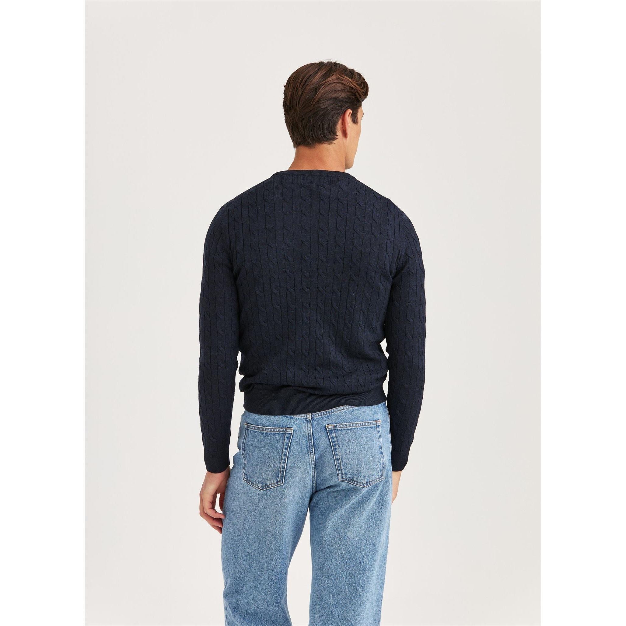 Merino Cable Oneck Herre