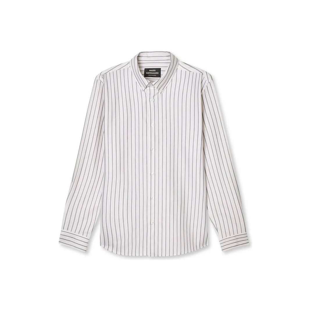 Cotton Oxford Sune Stripe Shirt BD Herre