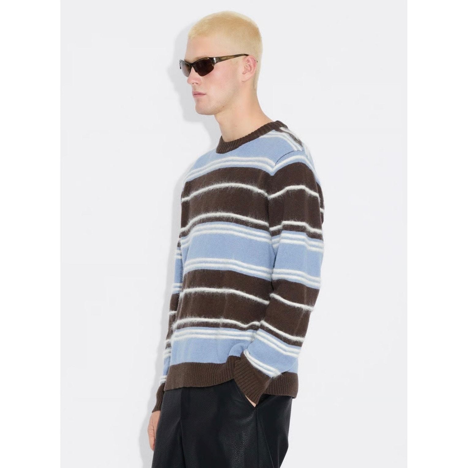Wool Stripe Crew Herre