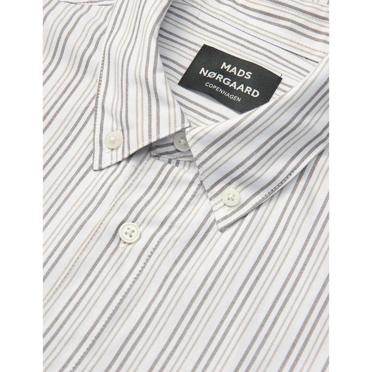 Cotton Oxford Sune Stripe Shirt BD Herre