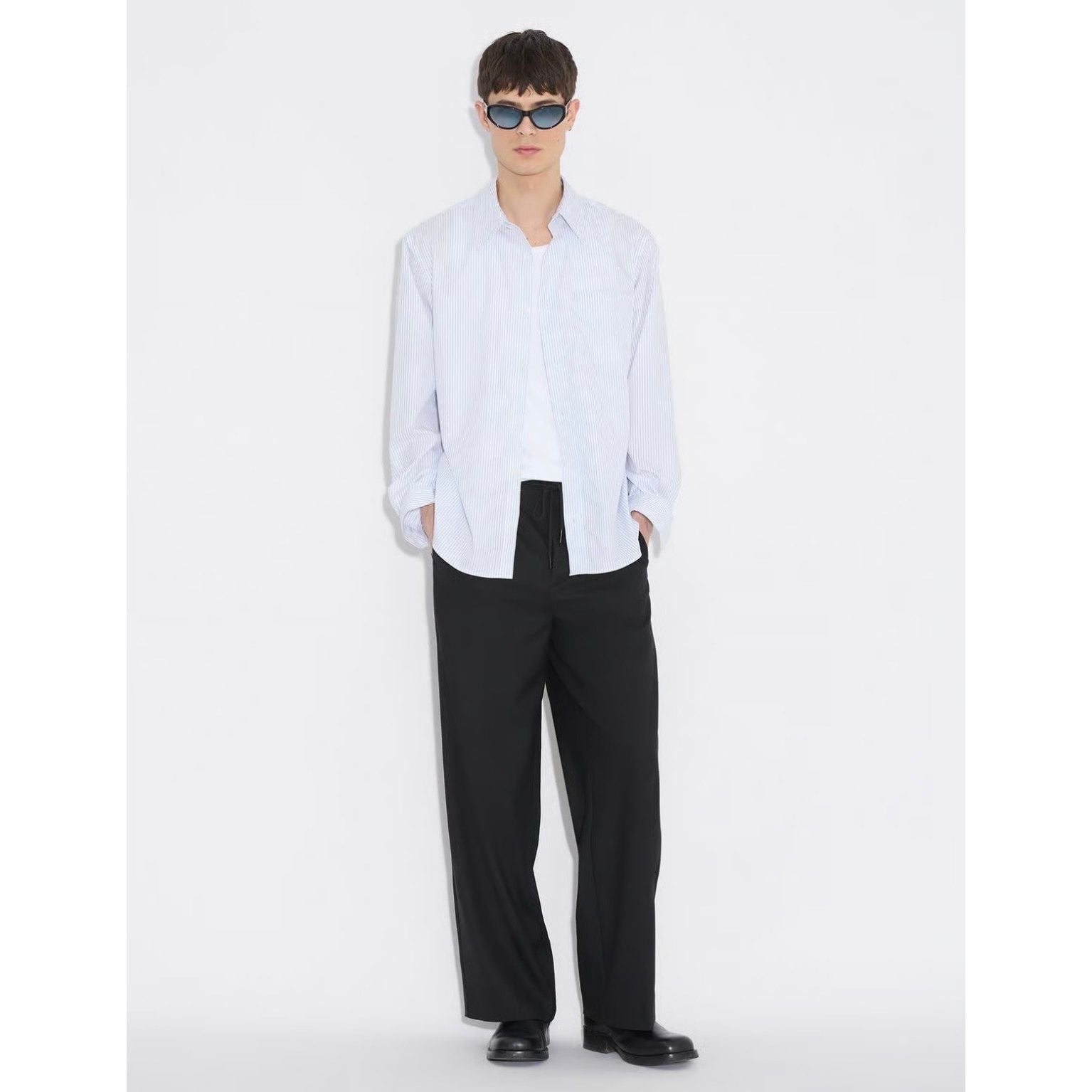 Regular Poplin Shirt Herre