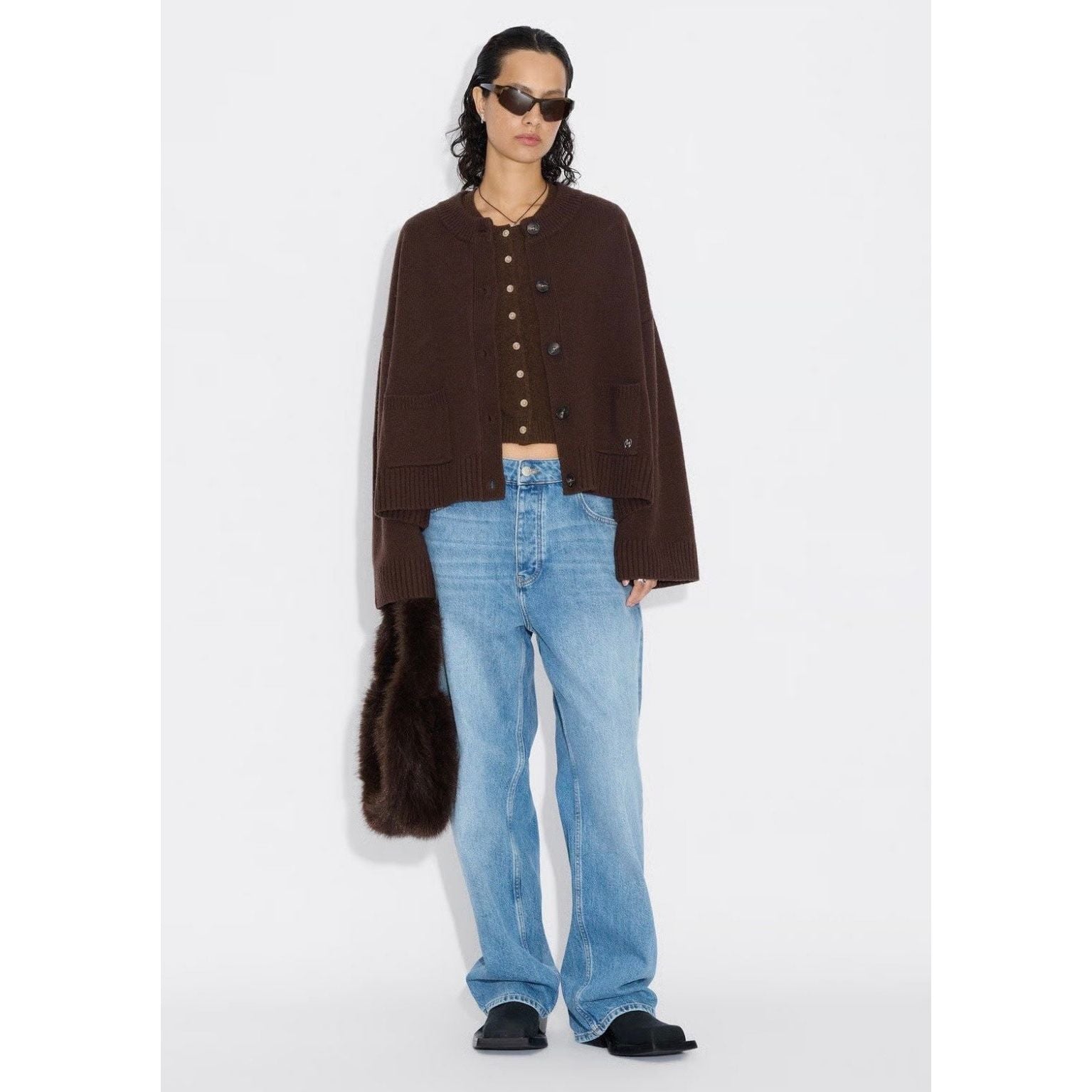 W Wool Wide Cardigan