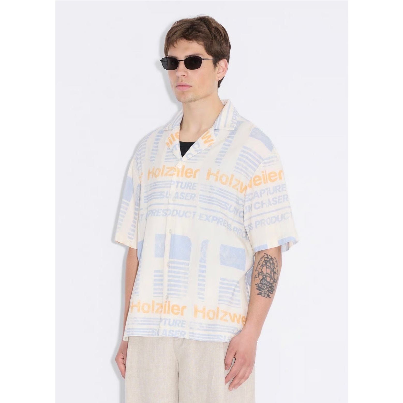 Pier Print Shirt Herre