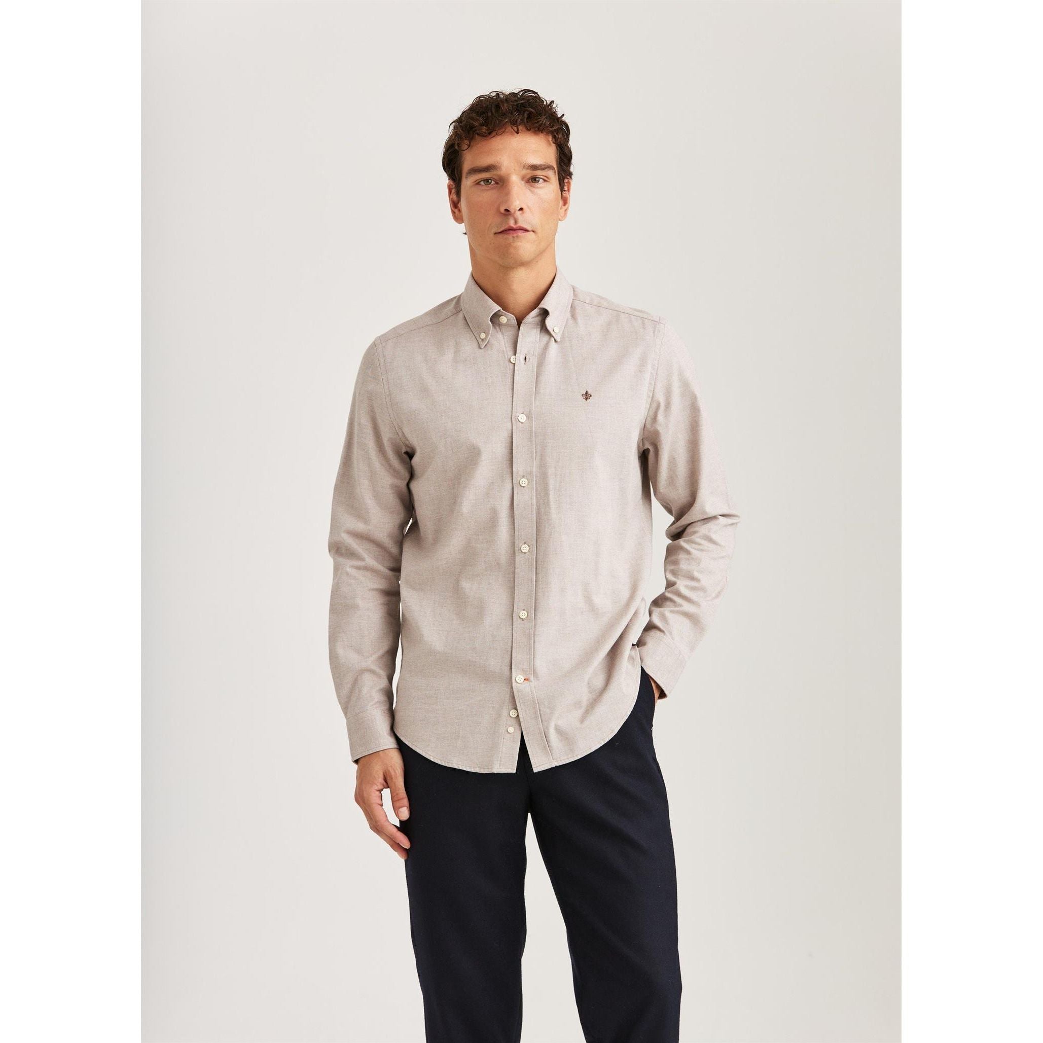 Watts Flannel Shirt - Slim fit Herre