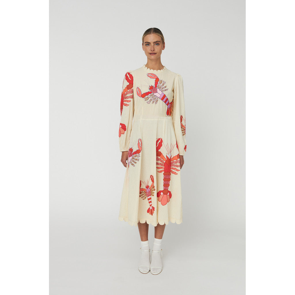 Embroidered Midi Dress