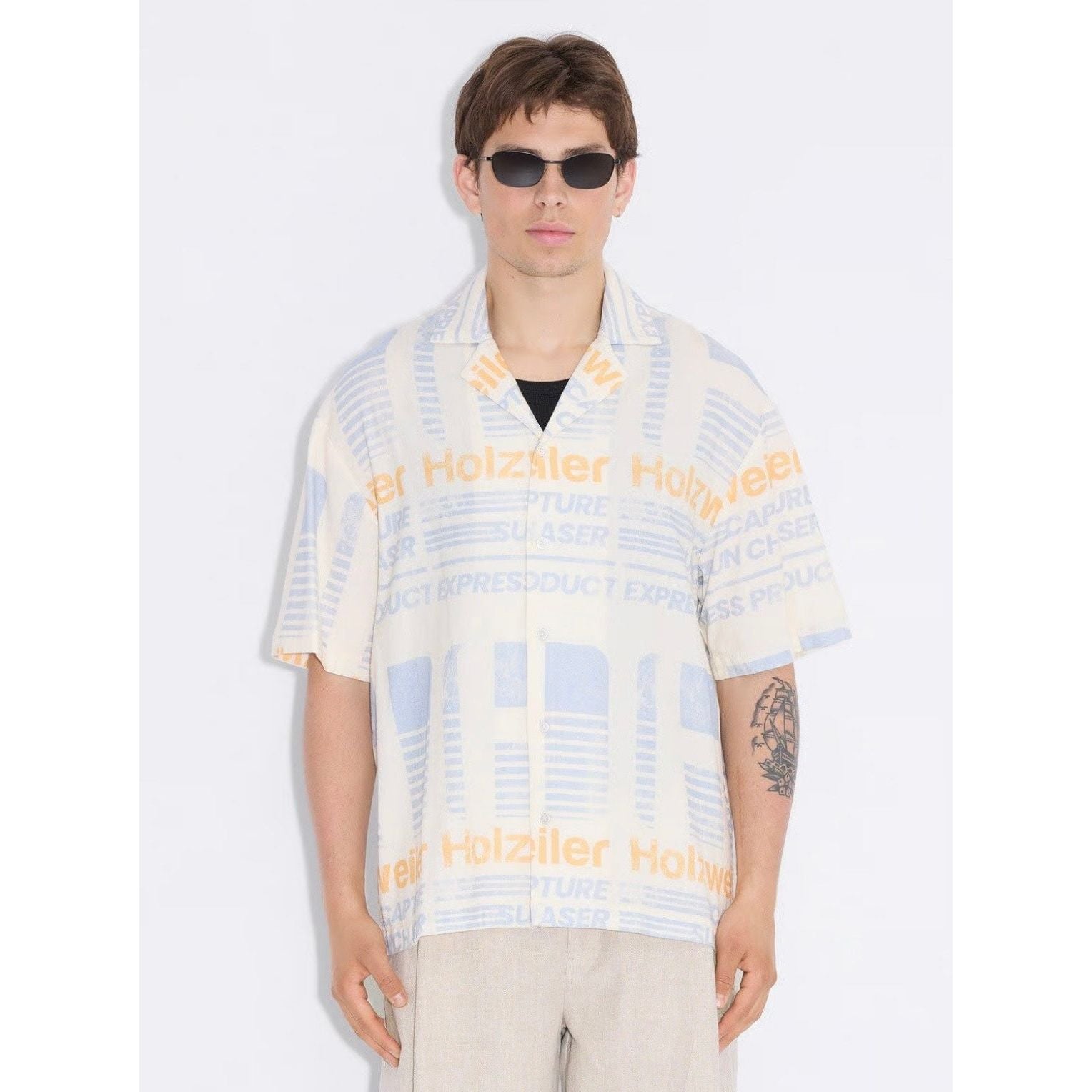 Pier Print Shirt Herre