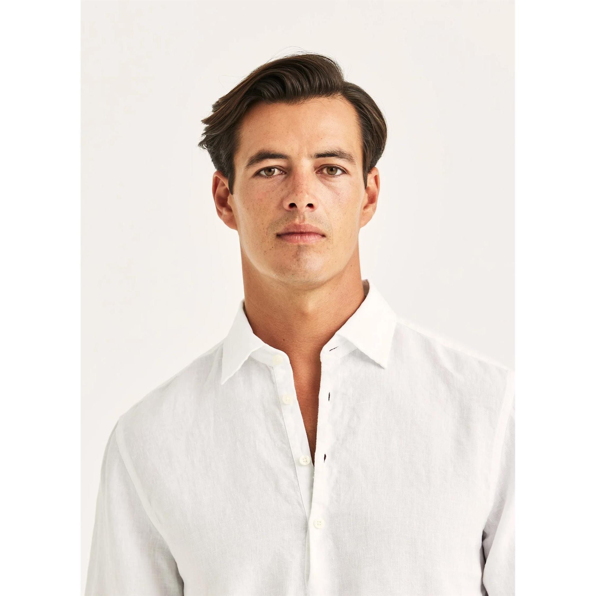 Linen Popover Shirt-Relaxed Herre