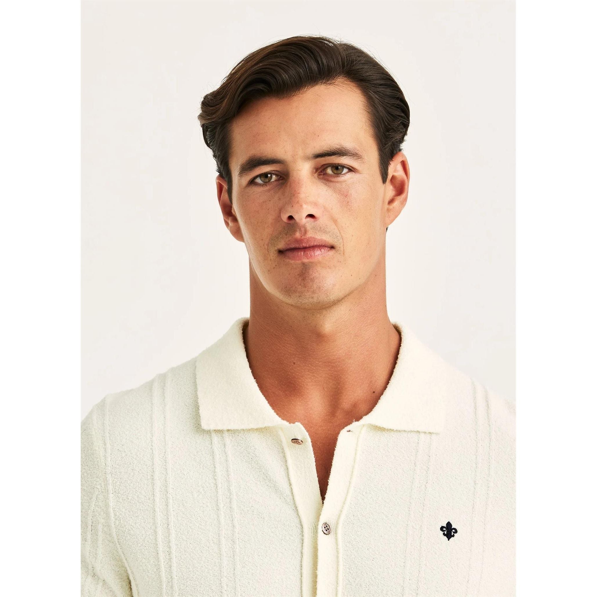 Clayton Knitted SS Shirt Herre