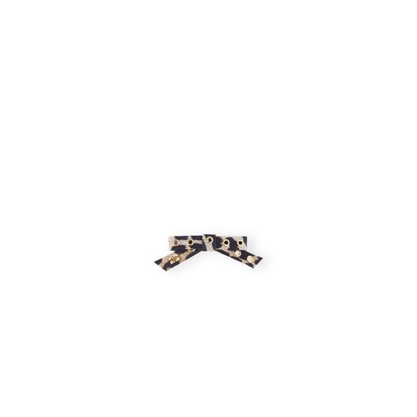 Eyelet Bow Barrette Nylon