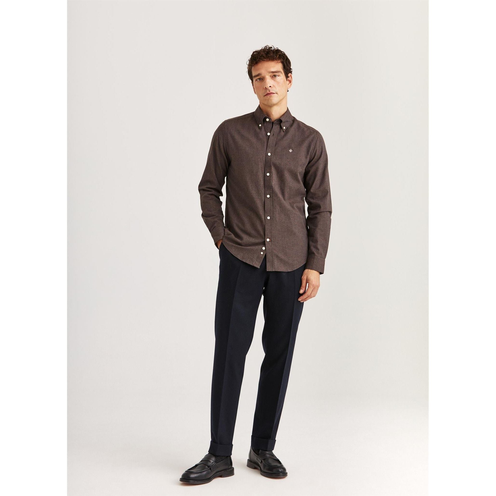 Watts Flannel Shirt - Slim fit Herre