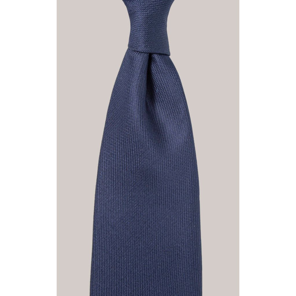 Solid Navy Silk Tie