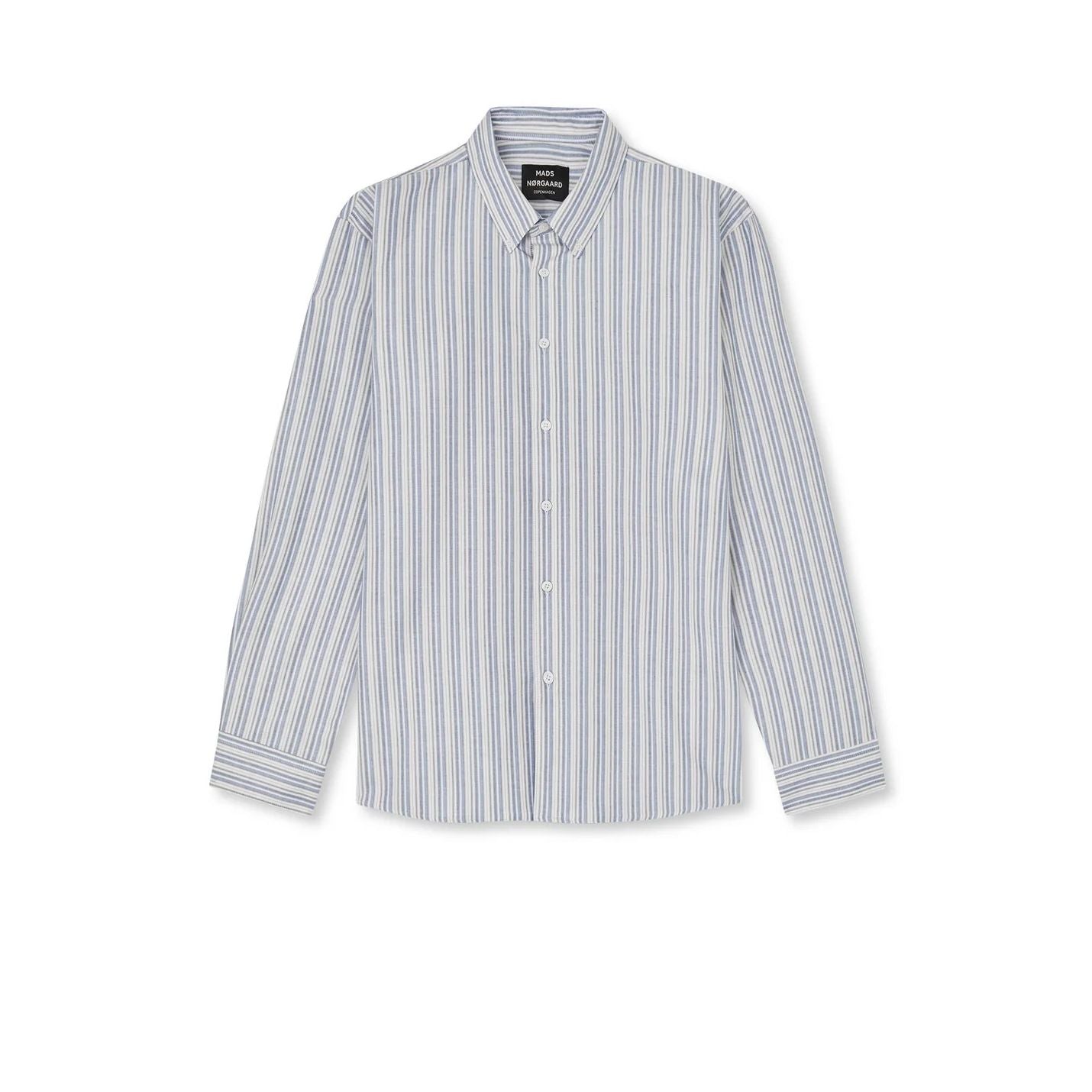 Cotton Oxford Sune Stripe Shirt BD Herre