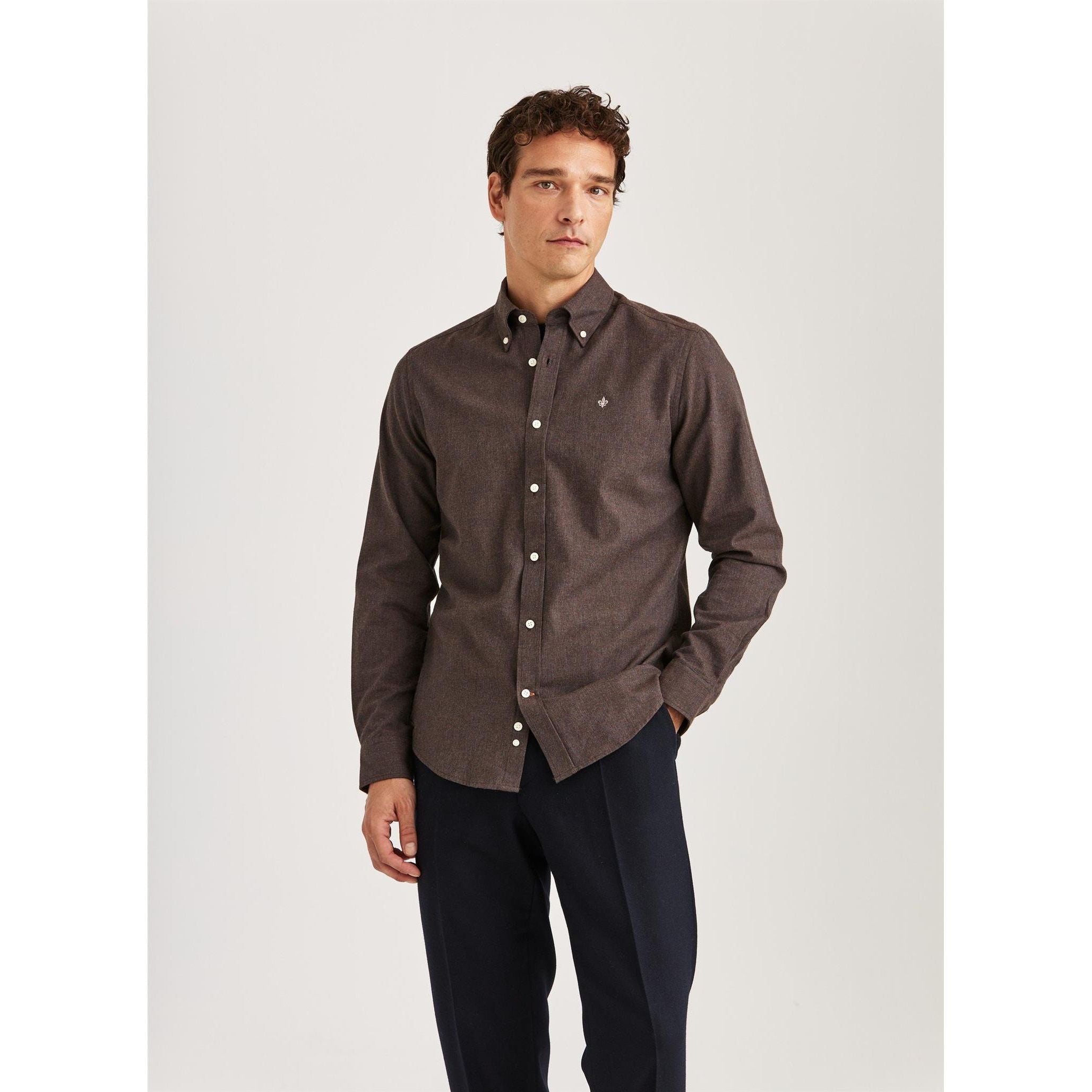 Watts Flannel Shirt - Slim fit Herre