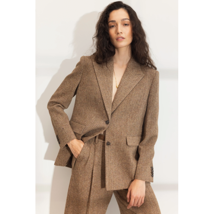 Abby Herringbone Blazer