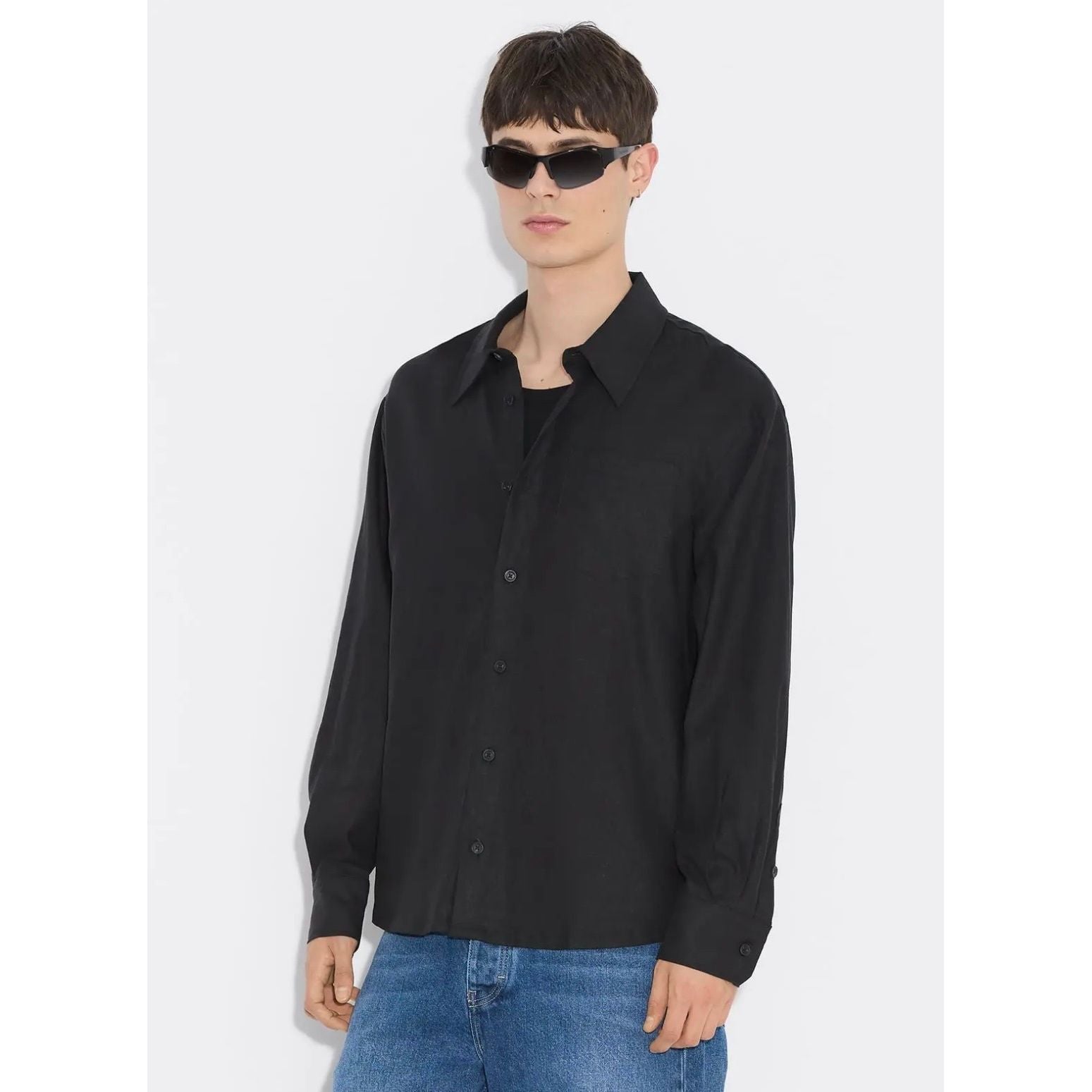 Regular Linen Shirt Herre