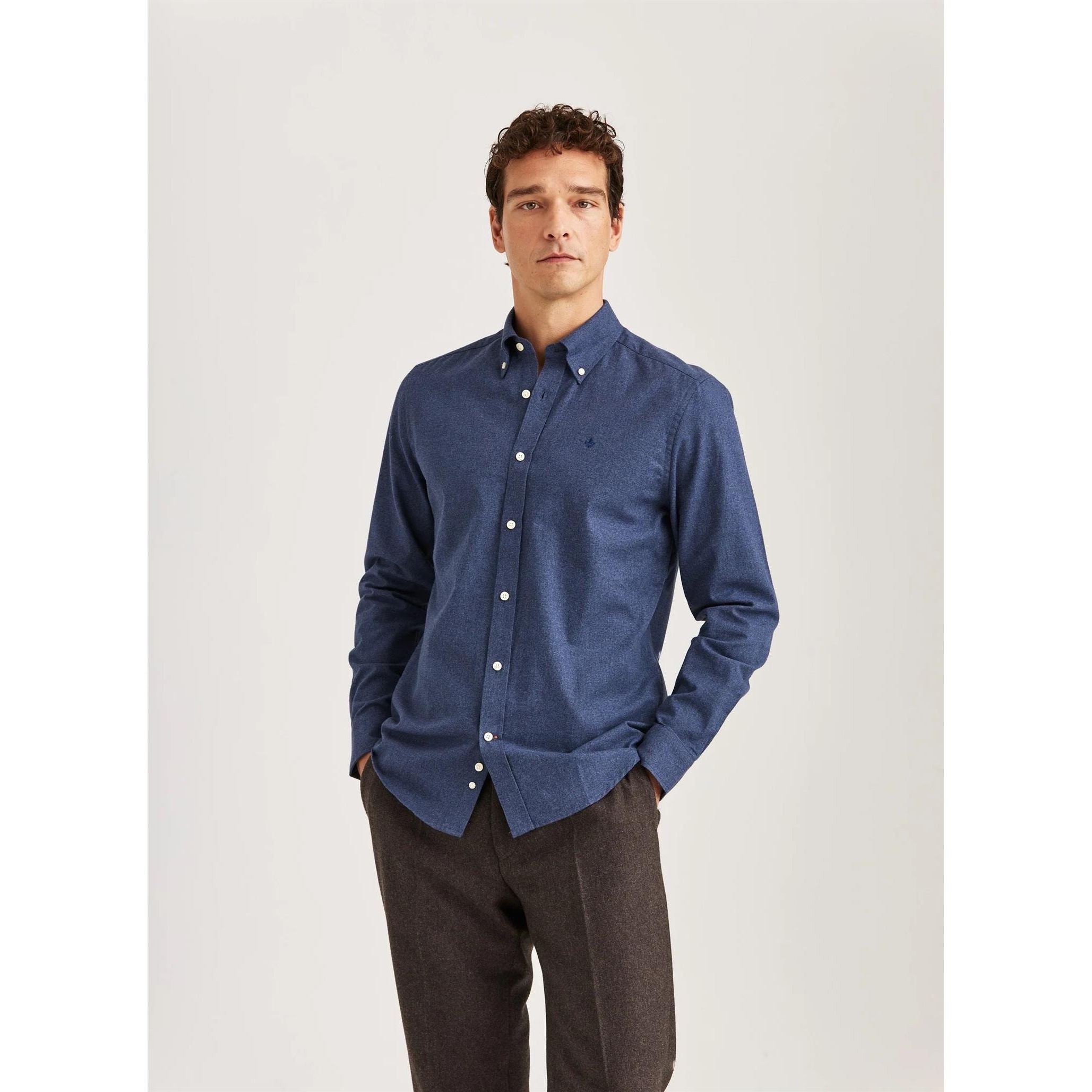 Watts Flannel Shirt - Slim fit Herre