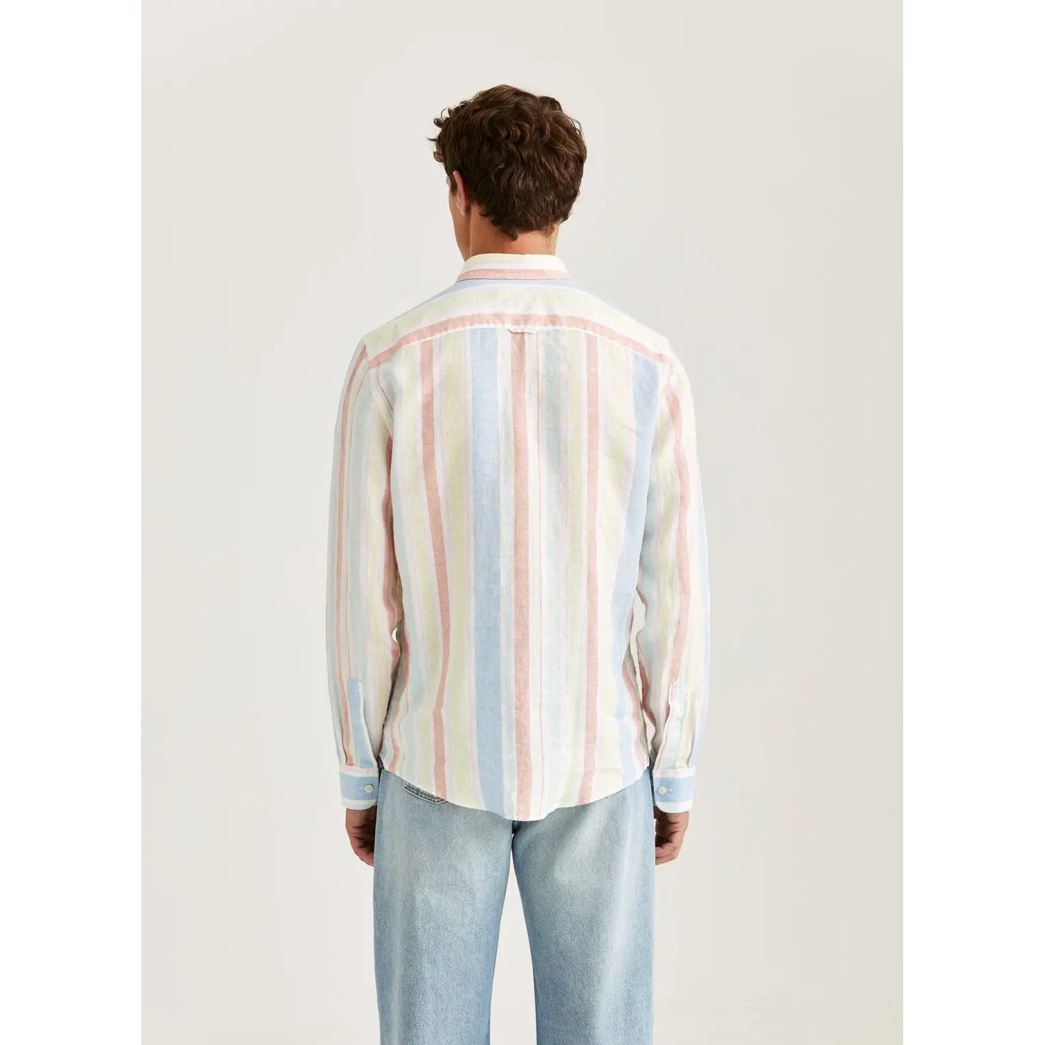 Happy Linen Stripe Shirt-Classic Fit