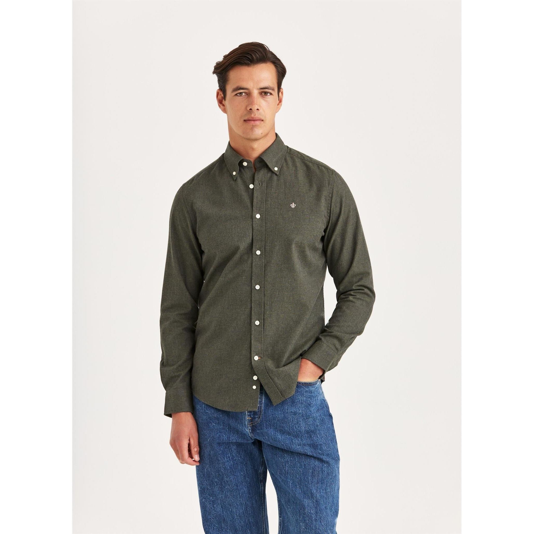 Watts Flannel Shirt - Slim fit Herre