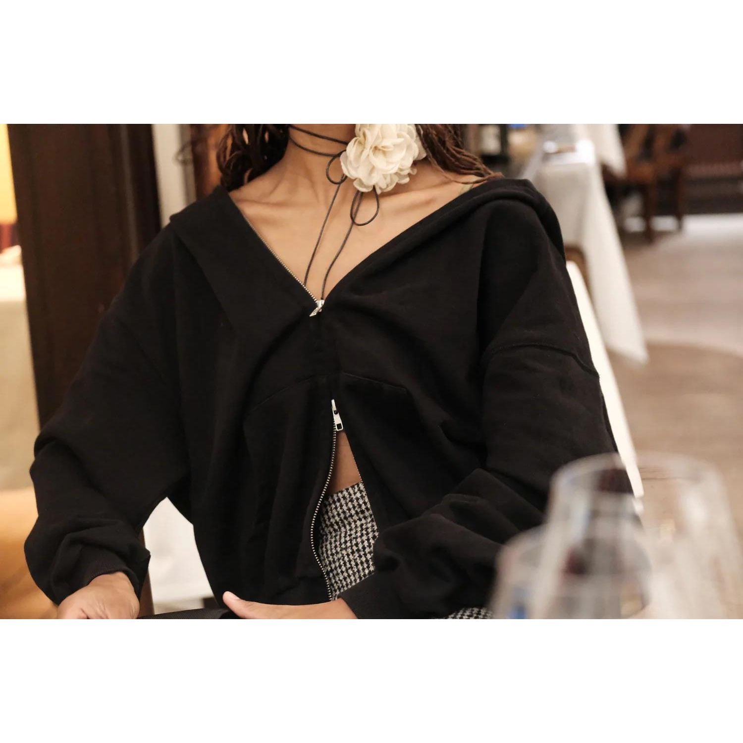 Oversized Double Zip Hoodie
