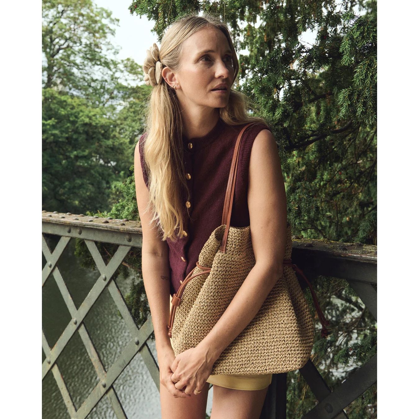 Day Natural Straw Shoulder