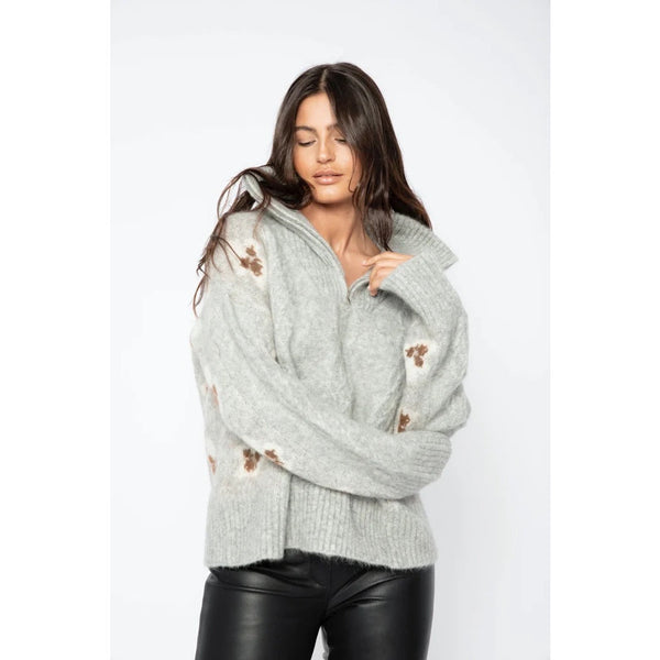 Tilia Jaquard Zip Knit