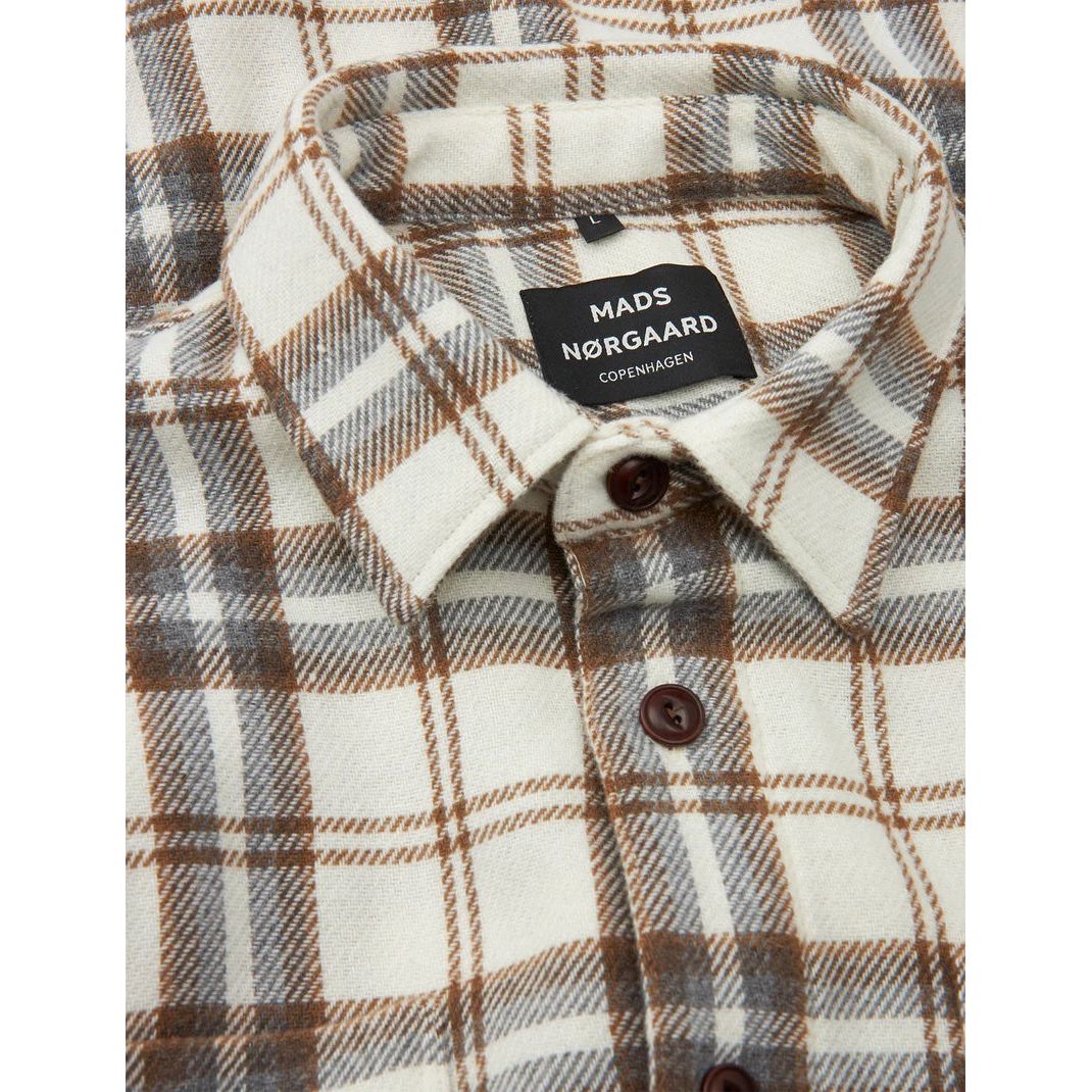 Soft Wool Roar Check Shirt Herre