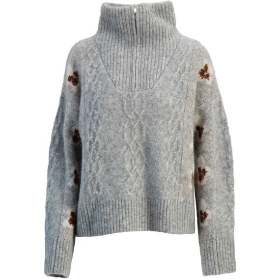 Tilia Jaquard Zip Knit