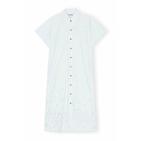 Broderie Anglaise Midi Shirt Dress