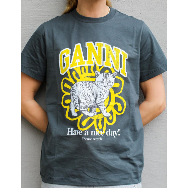 Basic Jersey Cat Relaxed T-shirt