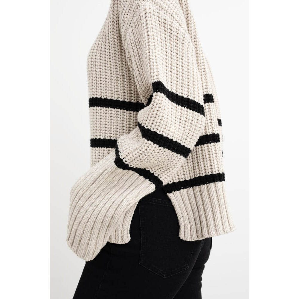 Sissel Stripe Zip Knit