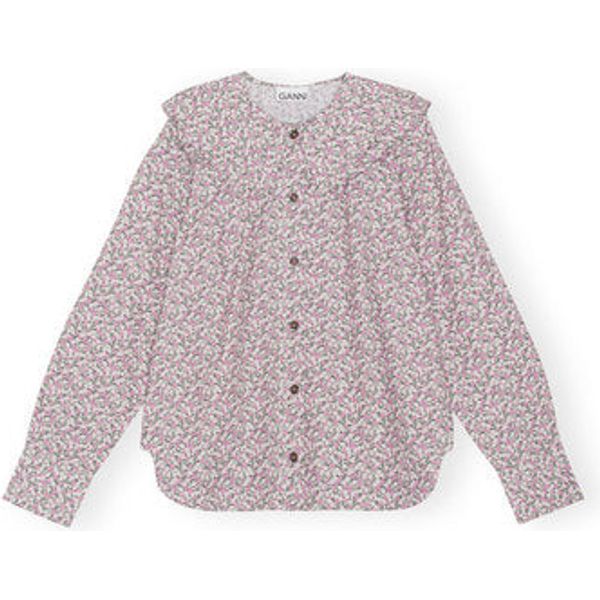 Printed cotton double-collar