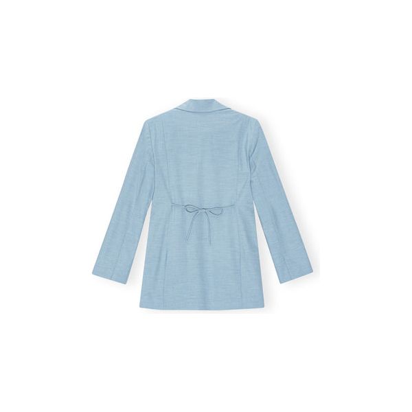 Drapey Melange Tiestring Blazer