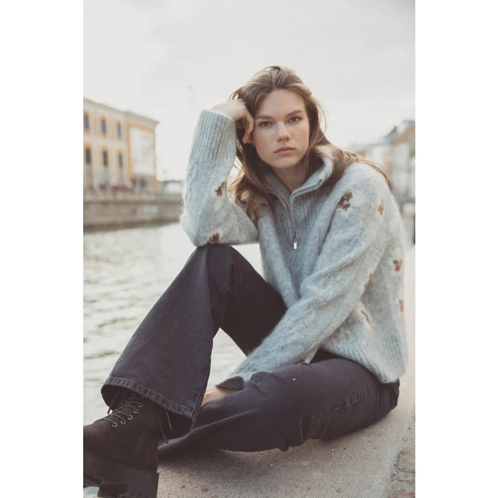 Tilia Jaquard Zip Knit