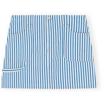 Stripe Denim Mini Skirt