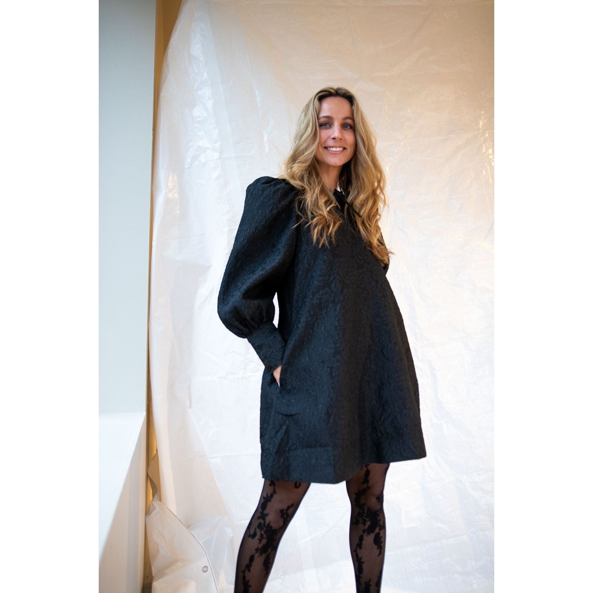 Jacquard Organza A-shaped Mini Dress