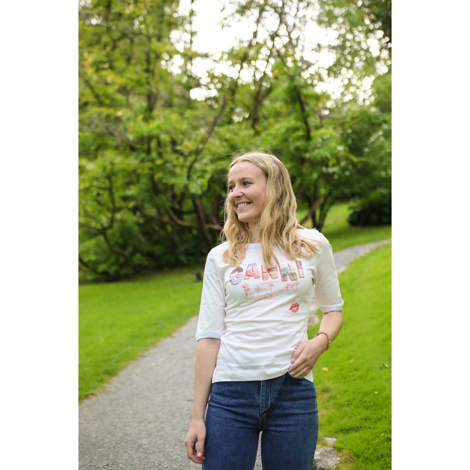 Basic cotton jersey O-neck T-shirt