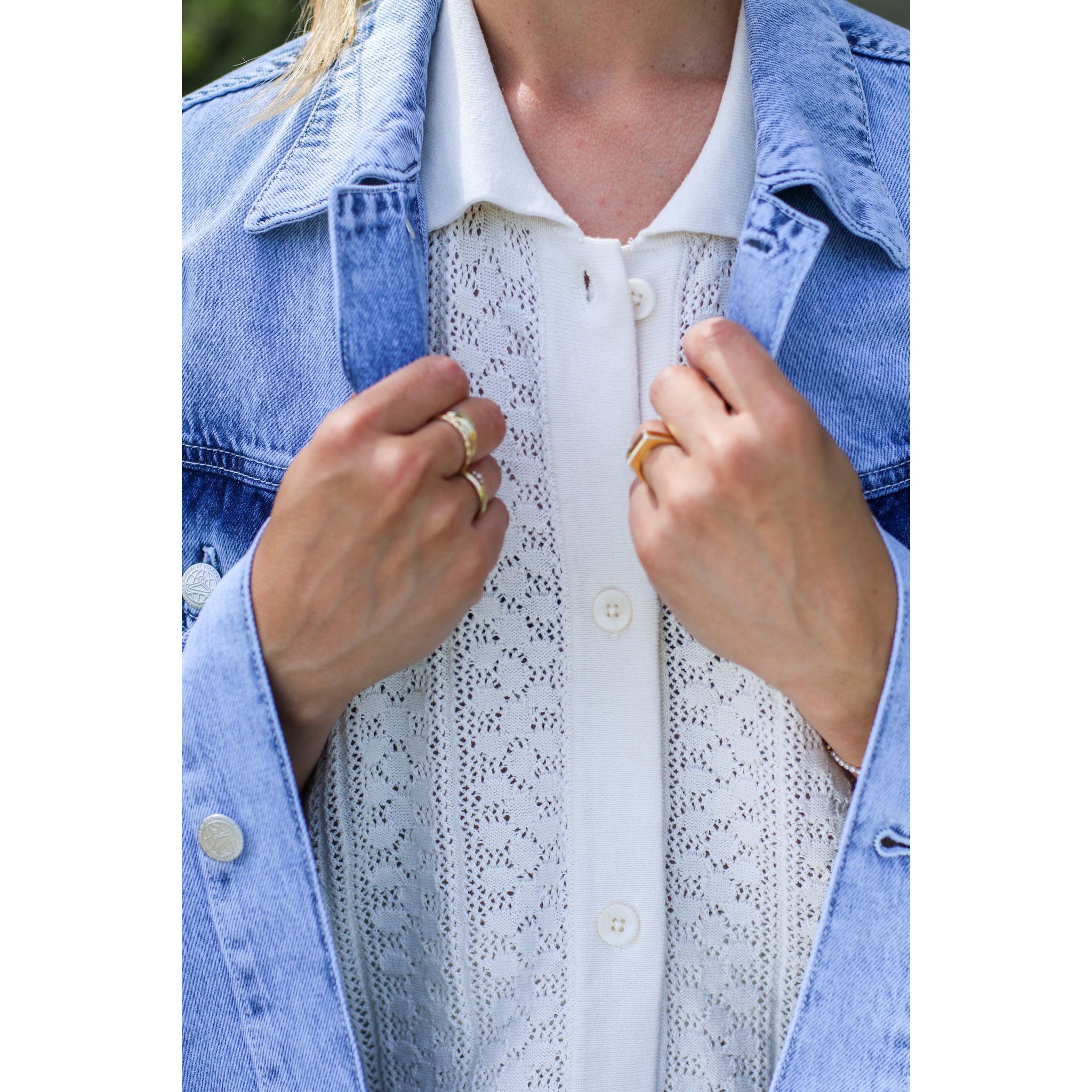 Loch Crochet Knit Shirt