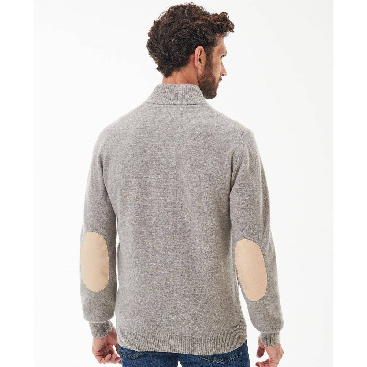 Barbour Ess Patch Zip Through Knitted Jumper Herre