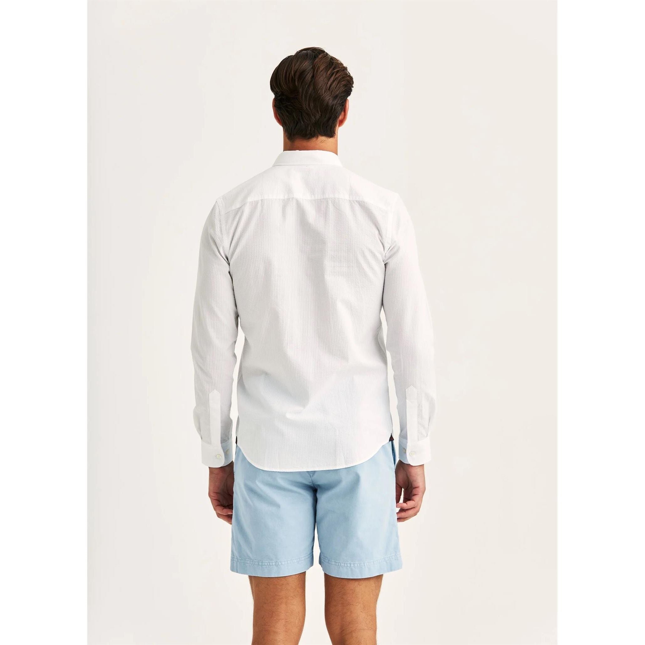 Morris Seersucker Shirt-Slim Fit Herre