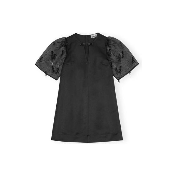 Fringed Organza Mini Dress