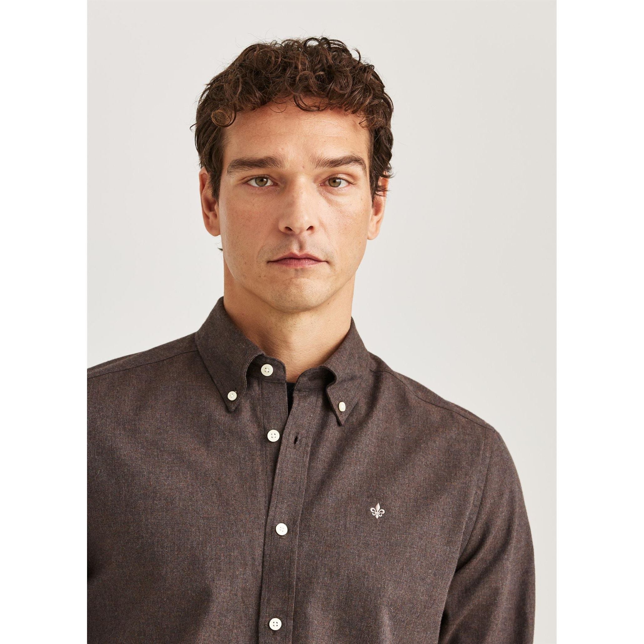 Watts Flannel Shirt - Slim fit Herre
